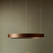 Velora LED-hänglampa, karamellbrun, Ø60 cm, dimbar – LOOM DESIGN - Vardagsrum - Modern - Aluminium - Med en ljuskälla