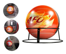 Brandbekämpningsboll, 1,3 kg vikt, 15 cm diameter, aktiveras vid 70°C, effektiv radie 3 m³, automatisk aktivering på 3 sekunder