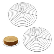 Kylgaller, 2-pack, runda kakgaller, 30,5 cm i diameter, rostbeständig metall, jämn och snabb kylning, lätt att ta bort bakverk.