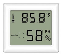 Mini termometer, 3,3x2,9 tum bärbar hygrometer med digital display, 24-timmars trådlös väderstation för vardagsrum