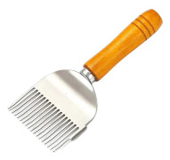 Honungsgaffel, Hållbart Rostfritt Stål, Ergonomiskt Trähandtag,1 st