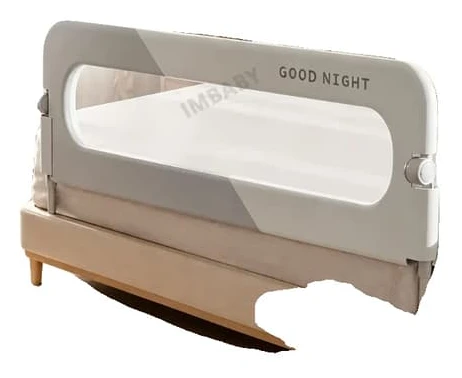 Babysängsräcke, Justerbar Längd, Bärbar Design,Uppgradera Grå-120CM
