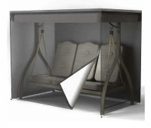 3-sits gungbrädeskydd vattentät, dammtät gungskydd, 210D Oxford skyddande presenning 125 x 170 x 220 cm svart (1 st)