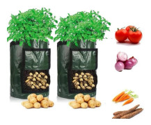 5-pack utomhus trädgårdsplanteringspåsar, grönsaksträdgårdsgödselhinkar, växtodlingspåsar, 10 gallon, 35x45 cm