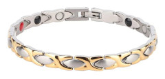Kvinnor Män Snygg Titanstål Hälsovård Magneter Germanium Armband Smycken