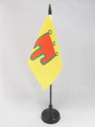 Bordflagga - AZ FLAG - Auvergne - 15x10 cm - Polyester - Stång och svart bas
