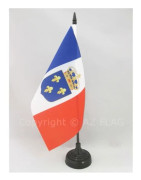 Bordflagga Fransk konstitutionell monarki 21x14cm - Kungadömet Frankrike - royalist Hög kvalitet