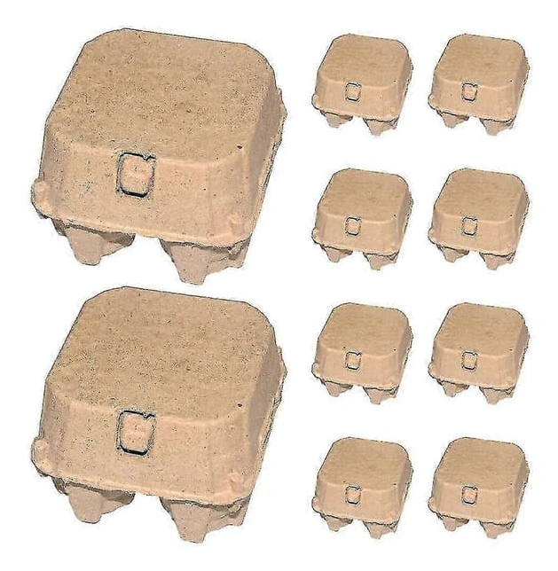 10 st Kraftmassa Äggkartonger 4-fack Kycklingäggbricka Familjeäggbehållare PK