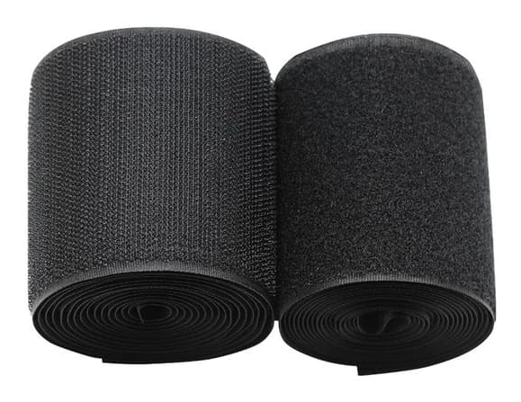 Extra bred kardborre (10cm*2m) för att sy ränder på tyg, icke-vidhäftande svart nylon för kabelhantering, sömnad, gör-det-själv hem och kontor.