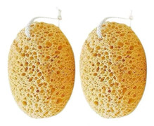 Badsvampsset – 2-delat set – Badpuff – Badsvamp/Badblomma – Svampboll – Svamp lämplig för skrubbning, dusch och bad – 15 x 10 x 5 cm