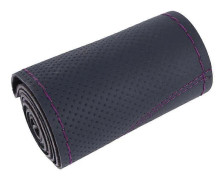 Gör-det-själv rattöverdrag Universal 38cm flätat överdrag för ratt Andningsbart och halkfritt bilrattfodral Purple Line