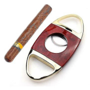 Cigarrskärare Rostfritt Stål Dubbelblad Cigarrgiljotin Fickcigarrklippare För Män-Bra Red