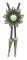 Solformad sten Cowboy Bolo Tie Western flätad konstläderrep slips smycken skjortkedja amerikanskt halsband green