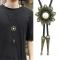 Solformad sten Cowboy Bolo Tie Western flätad konstläderrep slips smycken skjortkedja amerikanskt halsband green