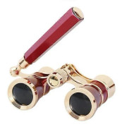 Metall Opera Kikare Operaglasögon Belagda Lins Kikare Med Handtag lämplig för unisex red