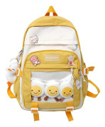 Kawaii-ryggsäck med Kawaii-nål och tillbehör Ryggsäck Söt ryggsäck Söt Kawaii-ryggsäck för skolan