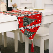 2 st kreativa juldekorationer stickad duk matbord Tree models