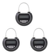 3X Elektronisk tidslås Timerlåsbehållare Multifunktionell tidslåsbehållare för leksaker Svart Black