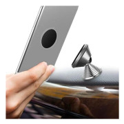 9-delad metallplatta för telefonhållare (9 runda) med självhäftande för magnetisk biltelefonhållare/biltelefonfäste och andra magnetiska produkter, svart