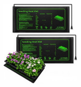 Växtvärmematta 25×52 cm, vattentät isolerad matta, 20W värmematta för plantor, växtuppvärmning för hydroponisk odling, energieffektiv 2-pack 2PCS