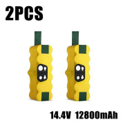 Batteri för iRobot Roomba - 14,4 V Ni-MH ersättningsbatteri - 12800 mAh hög kapacitet - För serie 500 600 700 800 900 - 2-pack
