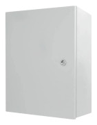 Elcentral utomhus - Låsbar kopplingsdosa väggmonterad - 40x20x50 cm - Kallvalsat stål - IP50-55 - För inom- och utomhusbruk - Grå