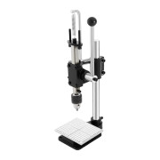Manuell läderpress - Stansmaskin - Maxtryck 160 kg - Justerbar höjd 0–16 cm - Borrchuck 0,15–1,3 cm - Gjutjärn - Svart
