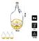 KADAX Vinflaska 5L Ballong Lady in a Basket Vinflaska + Lock 3 st