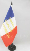 Frankrike Liberté Egalité Fraternity bordsflagga 21x14cm - Franska - L.E.F. Hög kvalitet