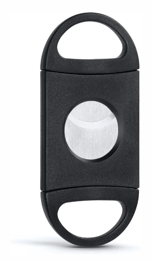 Cigar Cutter (1 pc), Stainless Steel Double Guillotine Pocket Cigar Cutter Scissors, Black