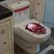 Halloween Bathroom Decor: Skull, Blood & Spiderwebs multifärg multicolor