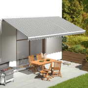 Maison Exclusive - Ersättningstyg för markis antracit och vit 580x295 cm polyester