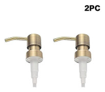 1 st metall tvålpump tvålflaskhuvud ersättning badrum flytande lotion dispenser schampo duschgel pump burk rör 2pc Gold