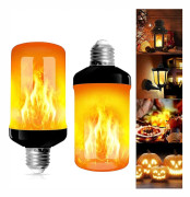 2 Pieces Flame Lamp, E27 LED Flame Effect Bulb with 4 Lighting Modes, Indoor Outdoor Decorative Light Bulbs for Halloween, Christmas, Wedding