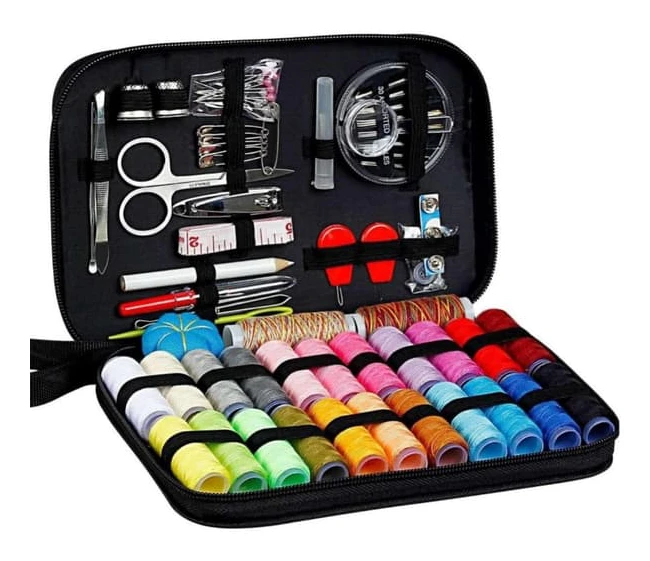 Large Sewing Kit with 24 Thread Colors, 98 Pieces Total