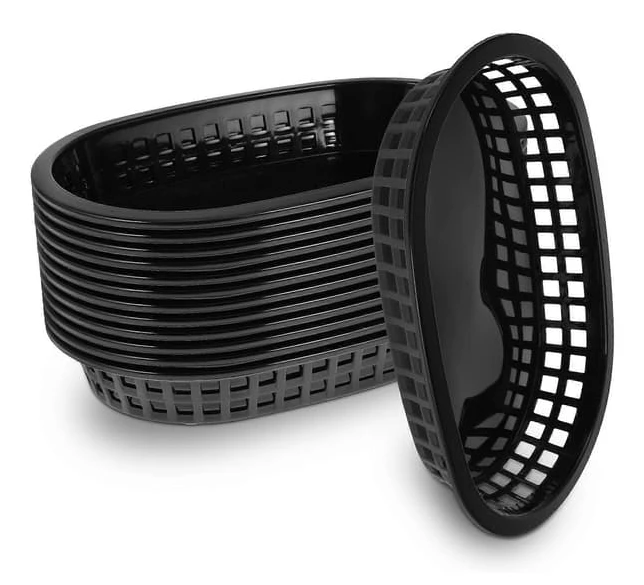 Chipburgerkorgar för servering av 36 matbrickor Black 23.3x14.8cm