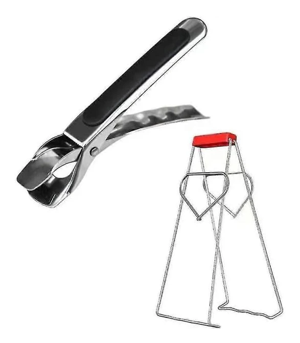 Anti-skållningsklämhandtag för säkert grepp om airfryer-pannor black