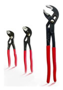 Set med 3 vattenpumptänger (17,8 cm, 25,4 cm, 30,5 cm), snabbjusterande böjd käft, självjusterande spår-och-not snabbverkande tänger