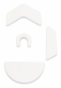 Musfötter kompatibla med Logitech G502 X, vit, 3x2cm, PU-material, smidig glidning