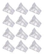 12 st polygel nagelklämmor, nagelspetsklämmor, nagelspetsklämmor nagelklämmor för polygel nagelförlängning