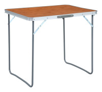 vidaXL Hopfällbart campingbord med metallram 80x60 cm