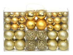 vidaXL Julgranskulor 100 delar set 6 cm guld