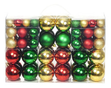 Julgranskulor 100 st röd/guld/grön