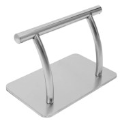 Fotstöd för frisörstol - Salong fotpedal - 201 rostfritt stål och gjutjärn - Ergonomisk massagefot - Med svampkudde - Golvstående montering - Silver