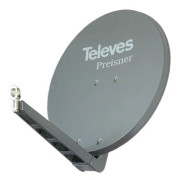 Televes S85QSD-G, 10,7 - 12,75 GHz, 39,5 dBi, Grafit, Aluminium, 85 cm, 850 mm
