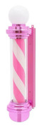 Frisörsalong LED-skylt - Barber Pole - Väggmonterad - Dekorationsljus - 220 V - LED - Rosa