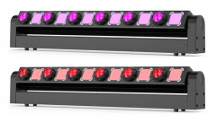 LED Wall Washer Ljusramp 2-pack - 120W DMX512 Scenljus - 6x10W RGBW + 150 LED - Ljudstyrd / Auto / Master-Slave - EU-kontakt
