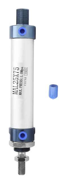 MAL 25 mm enkelstång dubbelverkande mini pneumatisk luftcylinder aluminiumlegering (slag 75 mm)