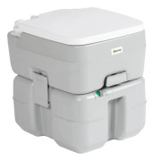 Portabel toalett - Campingtoalett 20 l - Nivåindikator - Max 150 kg - Plast - 33x40x43 cm - Grå