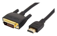 Amazon Basics HDMI till DVI-adapterkabel, dubbelriktad 1080P, guldpläterad, 1,8 m, enkel att installera, svart 6 ft 1-Pack